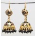 Jhumki Jhumka Earrings Silver 925 Sterling Enamel Meena Gold Rhodium Tribal Onyx Bead Stone Handmade Gift Women E278